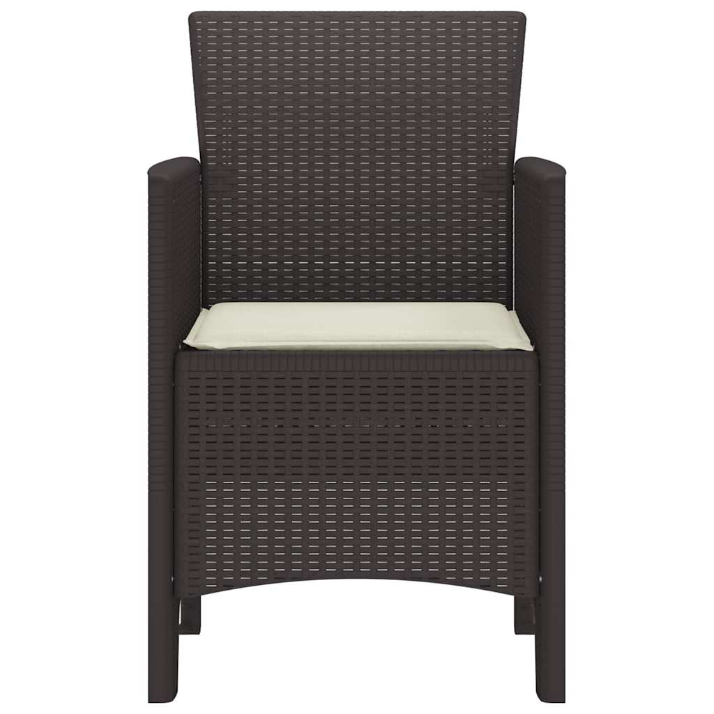 Sedia da Giardino 2 pcs Marrone 53 x 49 x 85 cm PP - homemem39