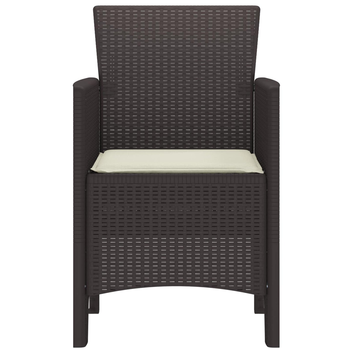 Sedia da Giardino 2 pcs Marrone 53 x 49 x 85 cm Polipropilene