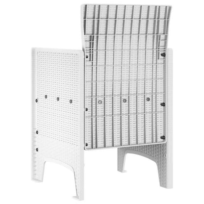 Sedia da Giardino 2 pcs Bianco 53 x 49 x 85 cm PP - homemem39