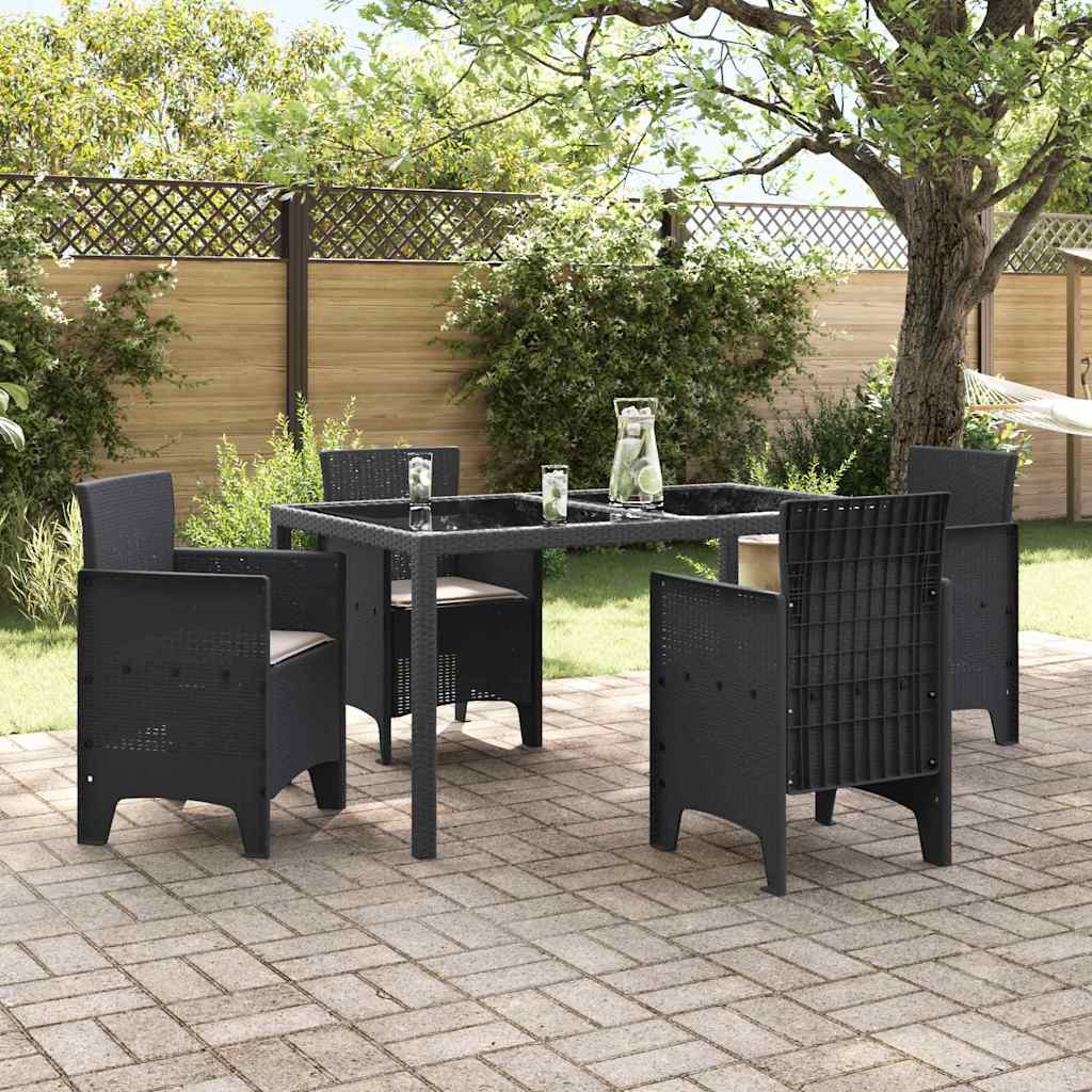 Sedia da Giardino 4 pcs Antracite 53 x 49 x 85 cm PP - homemem39