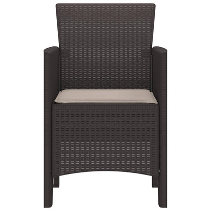 Sedia da Giardino 4 pcs Marrone 53 x 49 x 85 cm Polipropilene