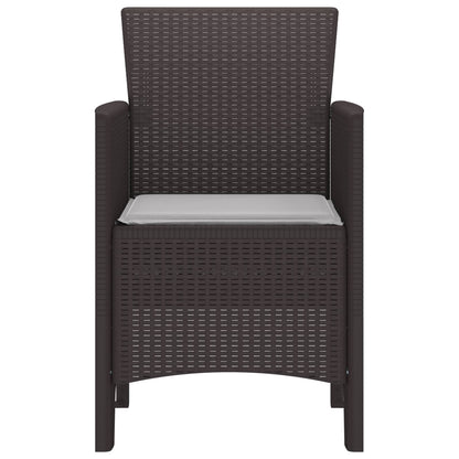 Sedia da Giardino 4 pcs Marrone 53 x 49 x 85 cm Polipropilene