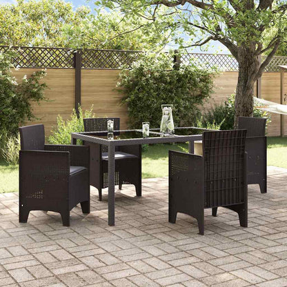 Sedia da Giardino 4 pcs Marrone 53 x 49 x 85 cm PP - homemem39