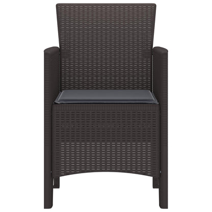 Sedia da Giardino 4 pcs Marrone 53 x 49 x 85 cm Polipropilene