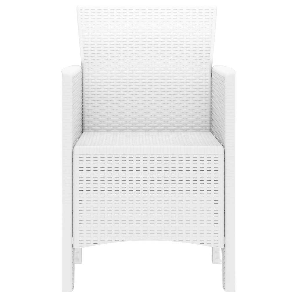 Sedia da Giardino 4 pcs Bianco 53 x 49 x 85 cm PP - homemem39