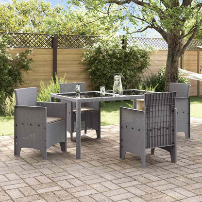 Sedia da Giardino 4 pcs Grigio chiaro 53 x 49 x 85 cm PP