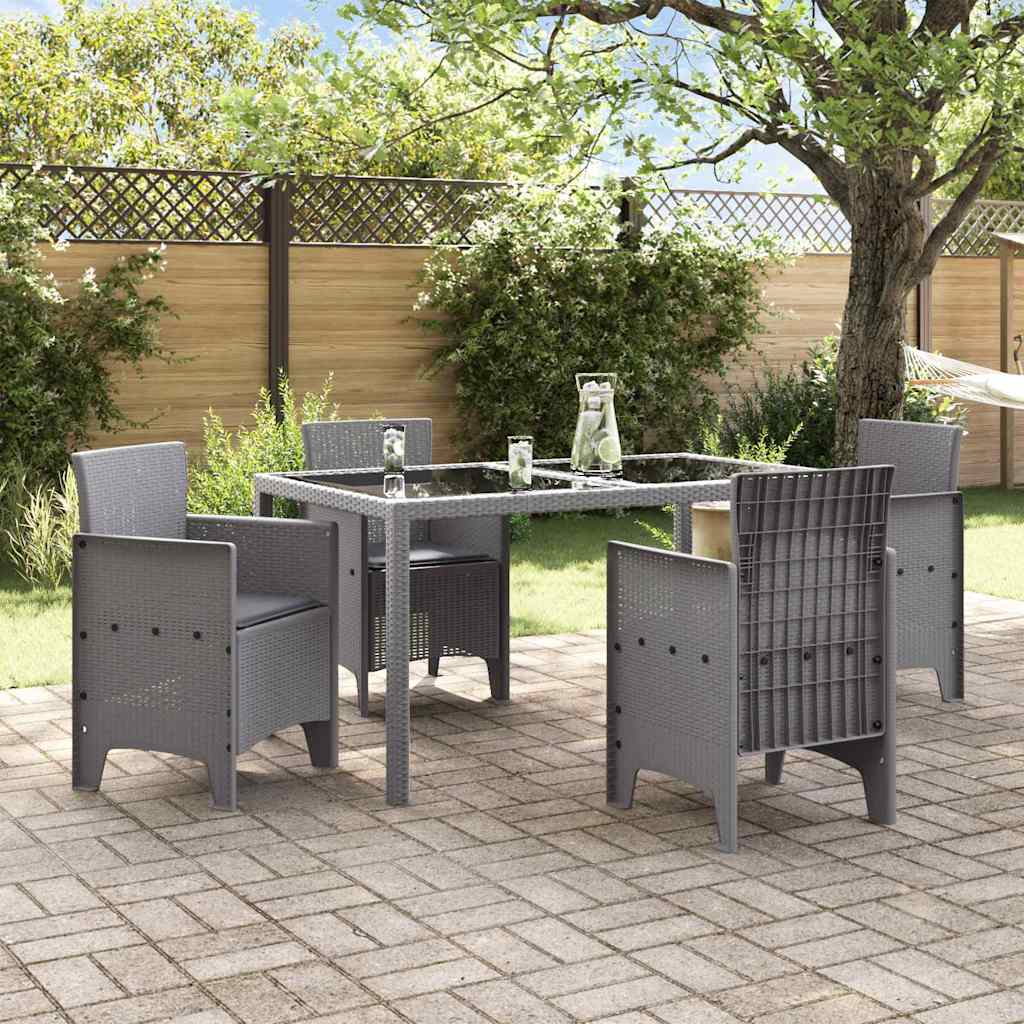 Sedia da Giardino 4 pcs Grigio chiaro 53 x 49 x 85 cm PP