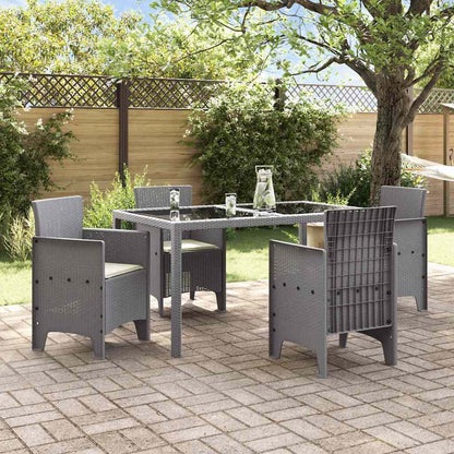 Sedia da Giardino 4 pcs Grigio chiaro 53 x 49 x 85 cm PP