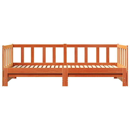 Letto Giorno Estraibile Marrone cerato 193.5 x 184 x 66 cm