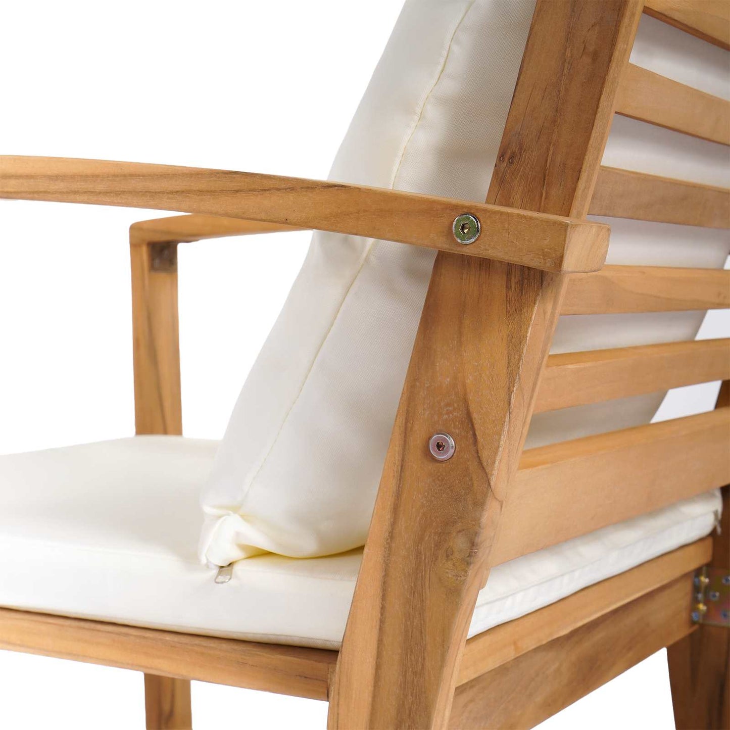 Set Divano da Giardino 4 pcs Naturale Legno di teak solido | homemem39