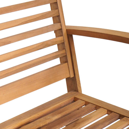 Set Divano da Giardino 3 pcs Naturale Legno di teak solido | homemem39