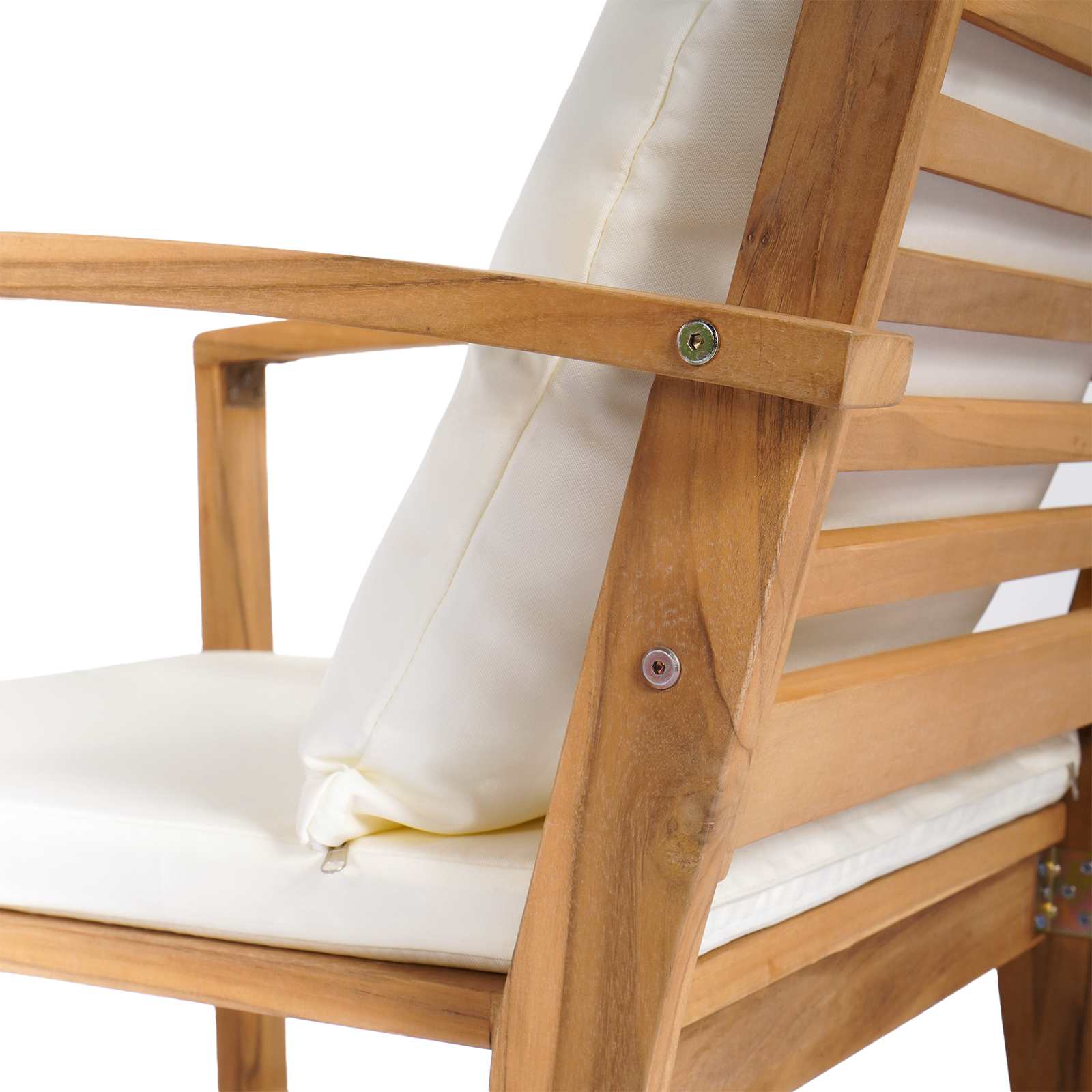 Set Divano da Giardino 5 pcs Naturale Legno di teak solido | homemem39