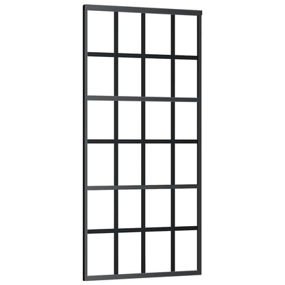 Porta Scorrevole con Ferramenta Nera 90x205 cm in Vetro ESG | homemem39