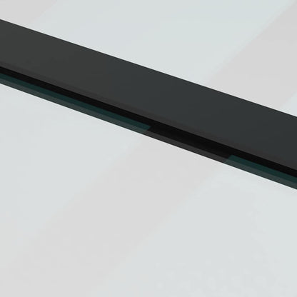 Porta Scorrevole con Ferramenta Nera 76x205 cm in Vetro ESG | homemem39