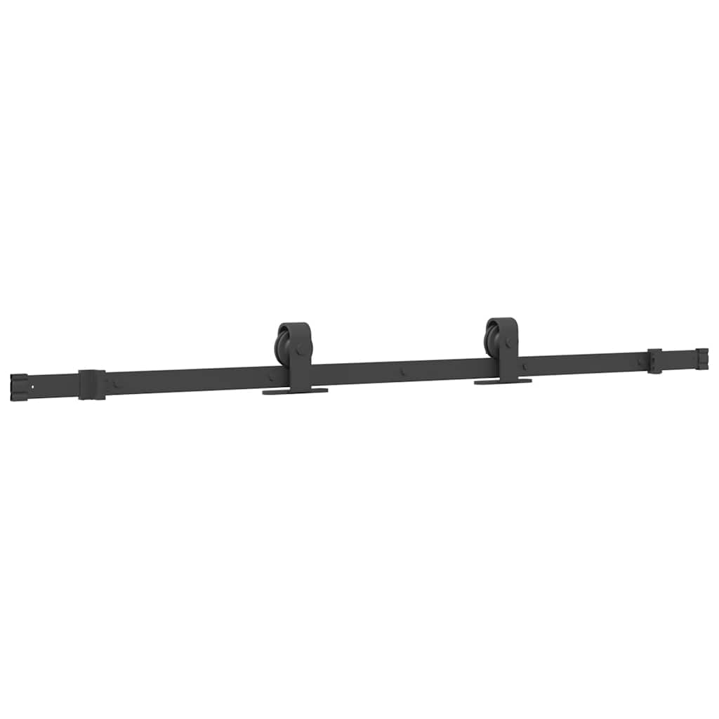 Porta Scorrevole con Ferramenta Nera 90x205 cm in Vetro ESG | homemem39