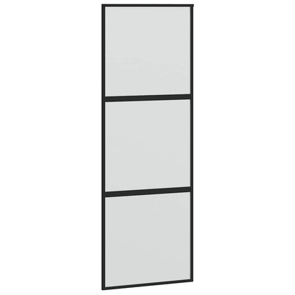 Porta Scorrevole Set Ferramenta Nera 76x205 cm Vetro Temperato | homemem39