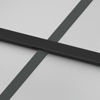 Porta Scorrevole Set Ferramenta Nera 90x205 cm Vetro Temperato