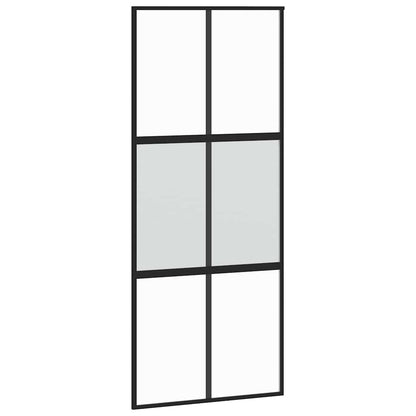 Porta Scorrevole Set Ferramenta Nera 90x205 cm Vetro Temperato | homemem39