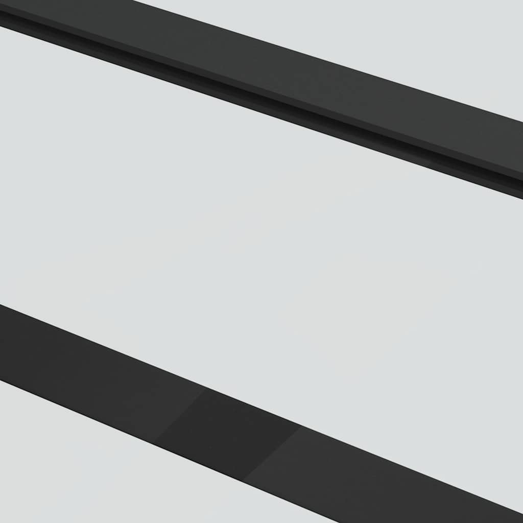 Porta Scorrevole con Ferramenta Nera 76x205 cm in Vetro ESG | homemem39