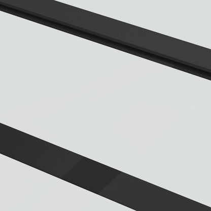 Porta Scorrevole con Ferramenta Nera 76x205 cm in Vetro ESG | homemem39