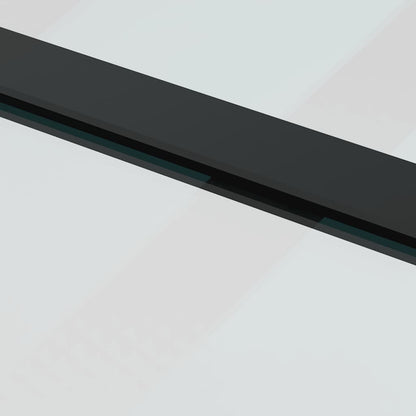 Porta Scorrevole con Ferramenta Nera 102,5x205 cm in Vetro ESG | homemem39