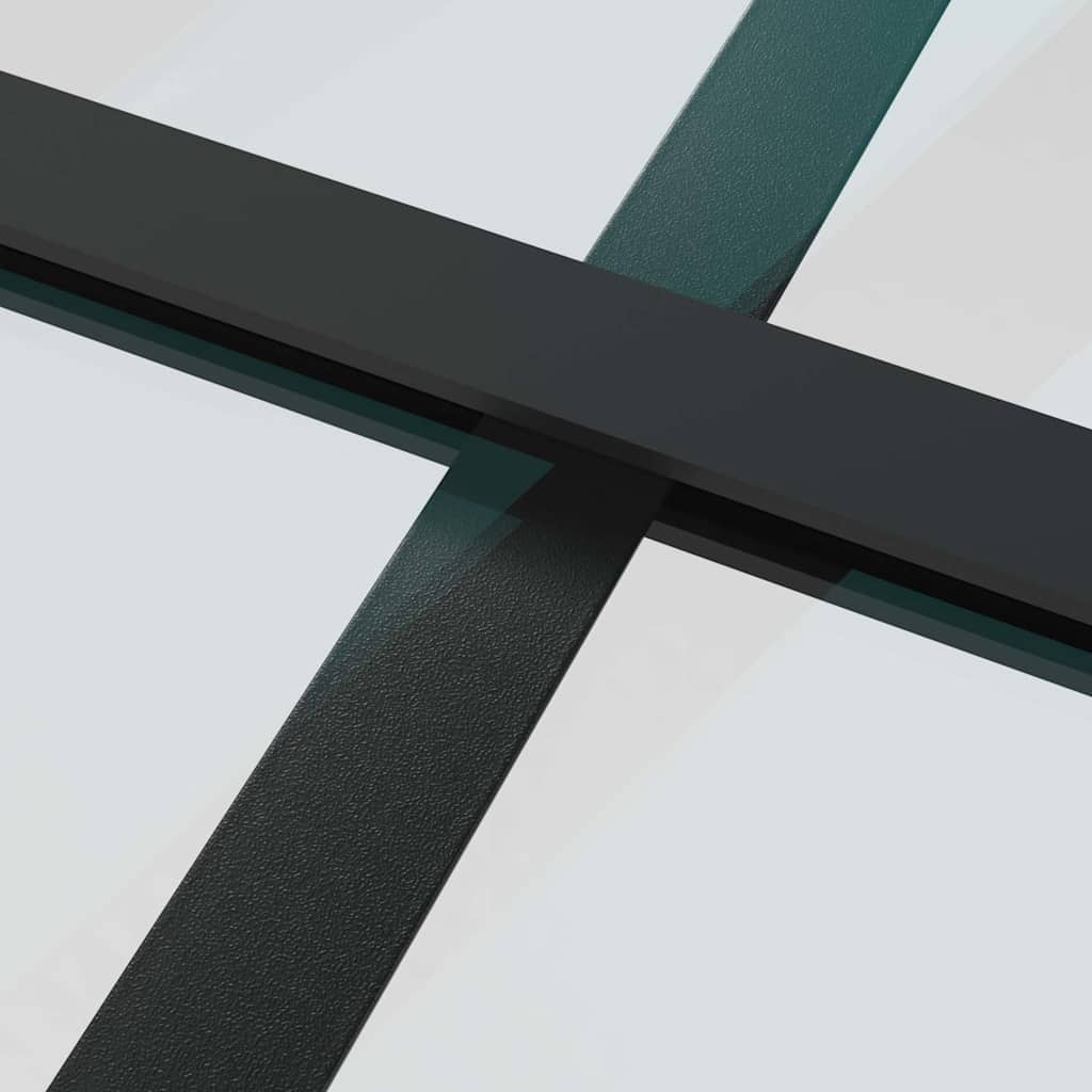 Porta Scorrevole con Ferramenta Nera 90x205 cm in Vetro ESG | homemem39