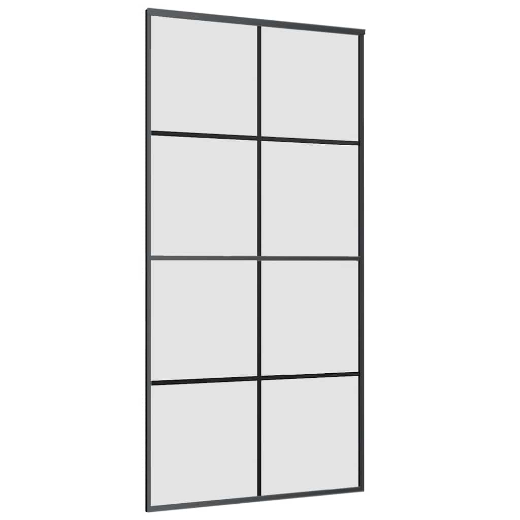Porta Scorrevole con Ferramenta Nera 102,5x205 cm in Vetro ESG | homemem39