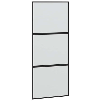 Porta Scorrevole Set Ferramenta Nera 90x205 cm Vetro Temperato | homemem39