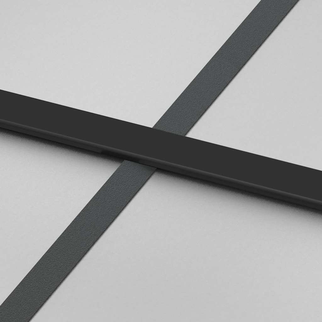 Porta Scorrevole Set Ferramenta Nera 90x205 cm Vetro Temperato | homemem39