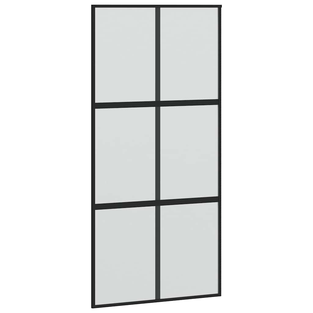 Porta Scorrevole Ferramenta Nera 102,5x205 cm Vetro Temperato | homemem39