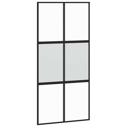 Porta Scorrevole Ferramenta Nera 102,5x205 cm Vetro Temperato | homemem39