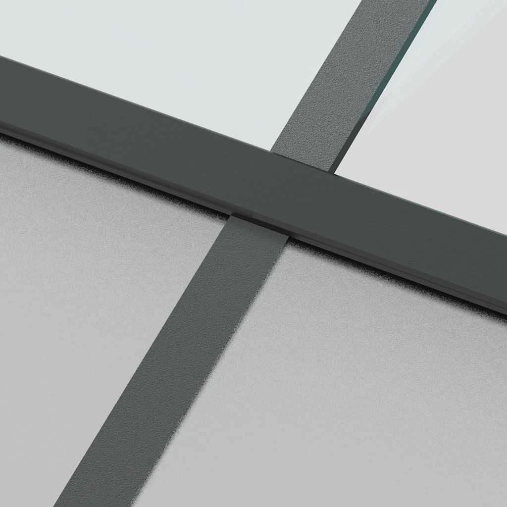 Porta Scorrevole Set Ferramenta Nera 90x205 cm Vetro Temperato | homemem39