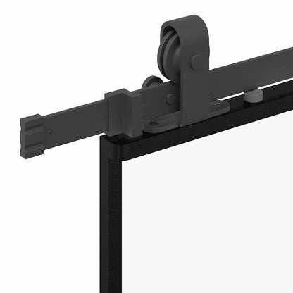 Porta Scorrevole Ferramenta Nera 102,5x205 cm Vetro Temperato | homemem39