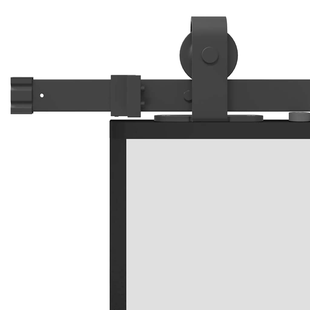 Porta Scorrevole con Ferramenta Nera 76x205 cm in Vetro ESG | homemem39