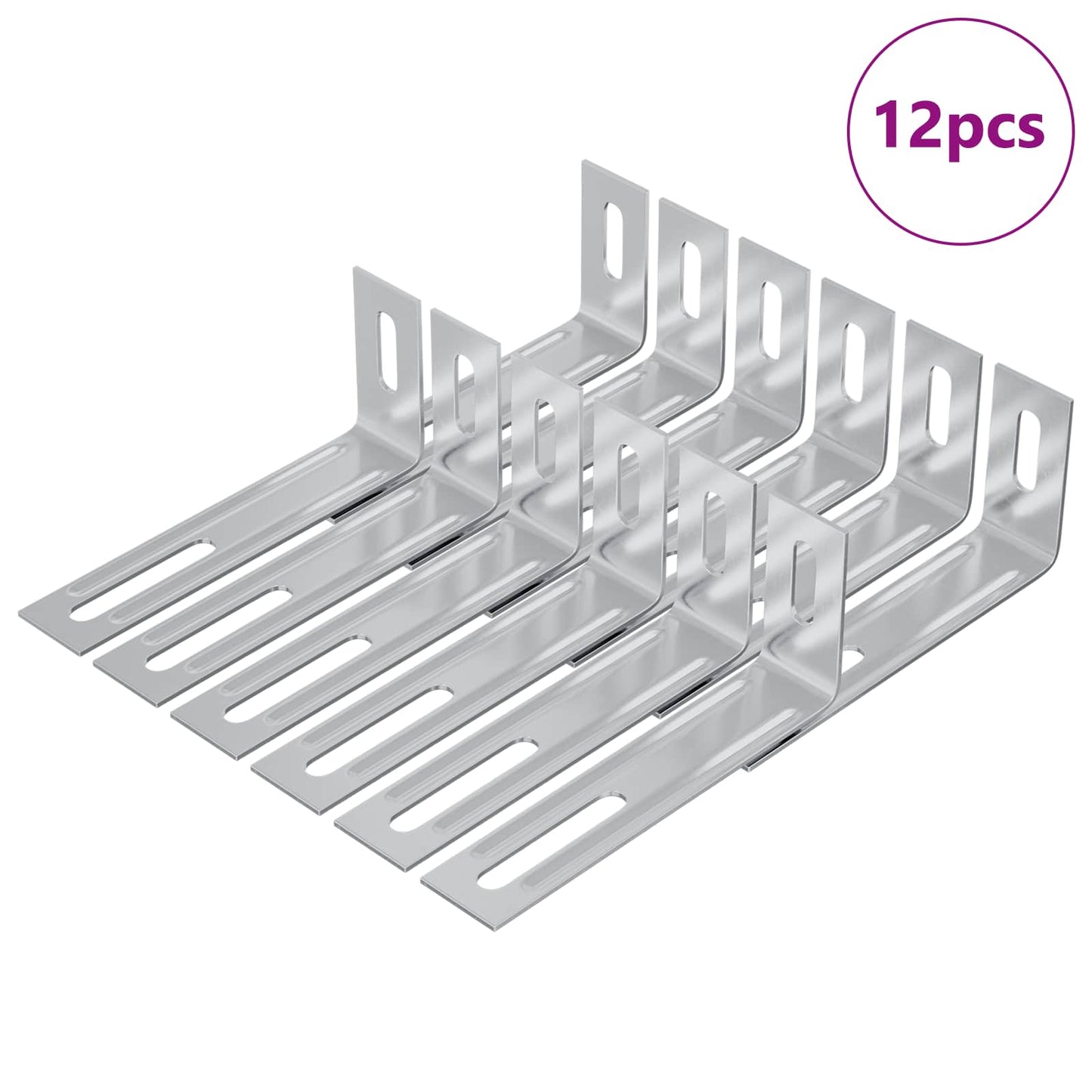 Supporto Anti Ribaltamento 12 pcs Argento 74,5 x 15 x 32 mm