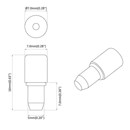 Gancio per Mensola 2 pcs Argento 7 x 16 mm Ferro