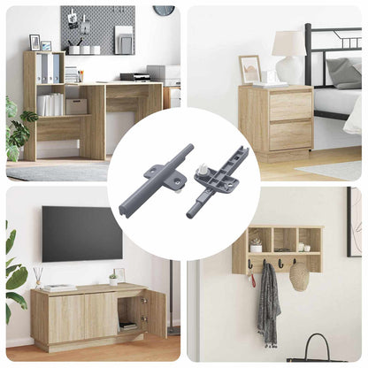 Smorzatore a Chiusura Morbida 2 pcs Grigio 125 x 47 x 15 mm PP