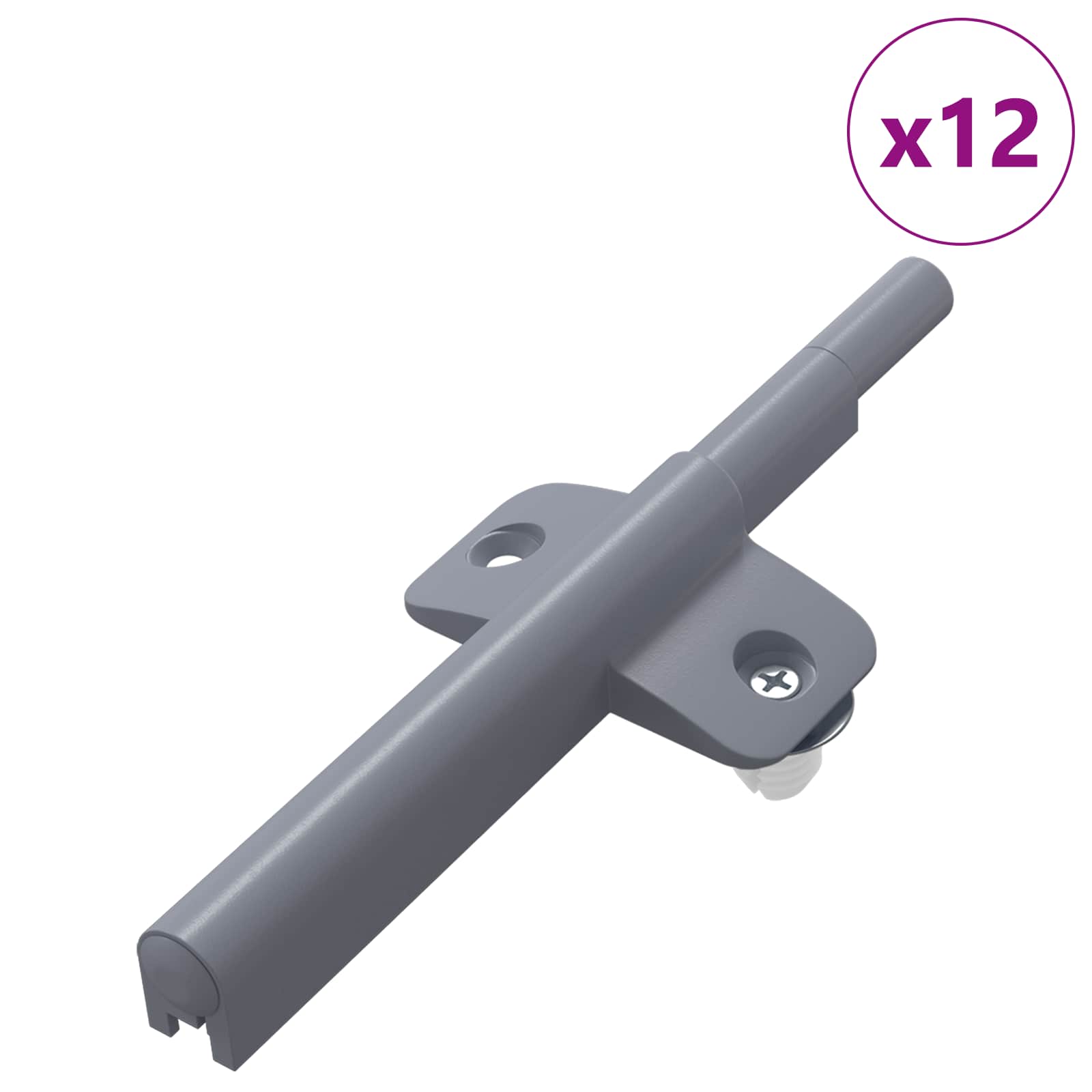 Smorzatore a Chiusura Morbida 12 pcs Grigio 125 x 47 x 15 mm PP | homemem39