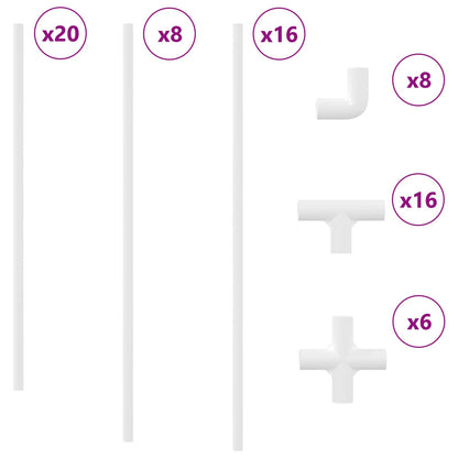 Tubo PVC 2 pcs Bianco 12,2 x 1,8 x 500 mm Mterialpp e PE