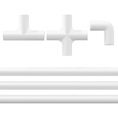 Tubo PVC 2 pcs Bianco 12,2 x 1,8 x 500 mm Mterialpp e PE