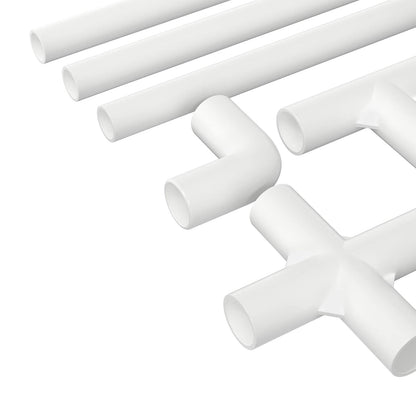 Tubo PVC 12 pcs Bianco 12,2 x 1,8 x 500 mm Mterialpp e PE