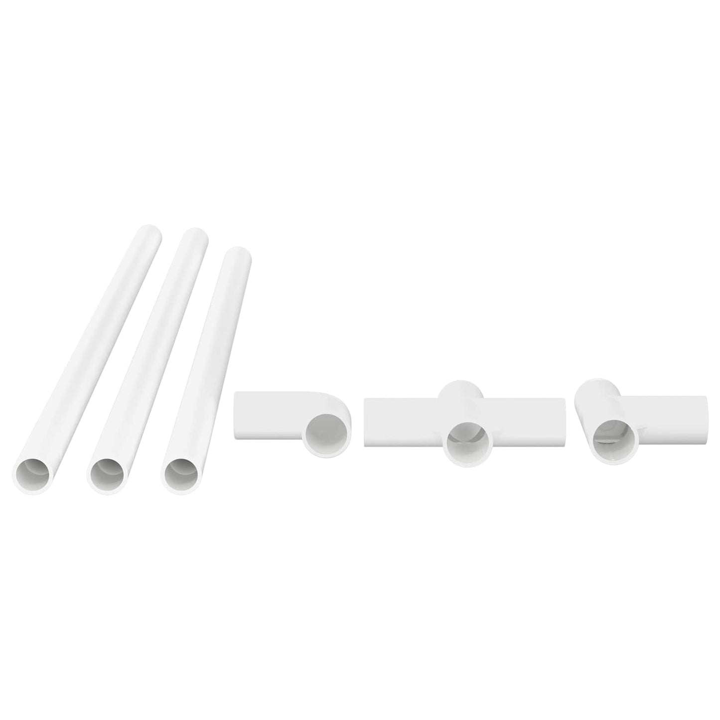 Tubo PVC 12 pcs Bianco 12,2 x 1,8 x 500 mm Mterialpp e PE