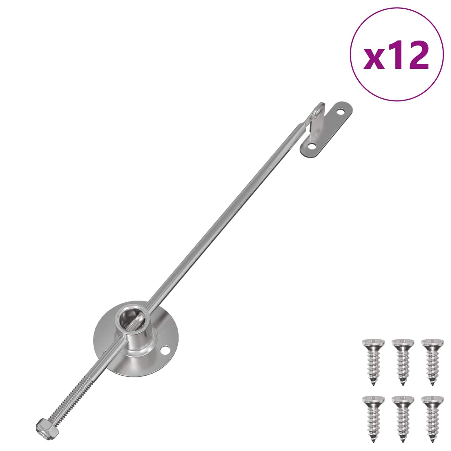 Struttura a Gas 12 pcs Argento 190 mm Ferro