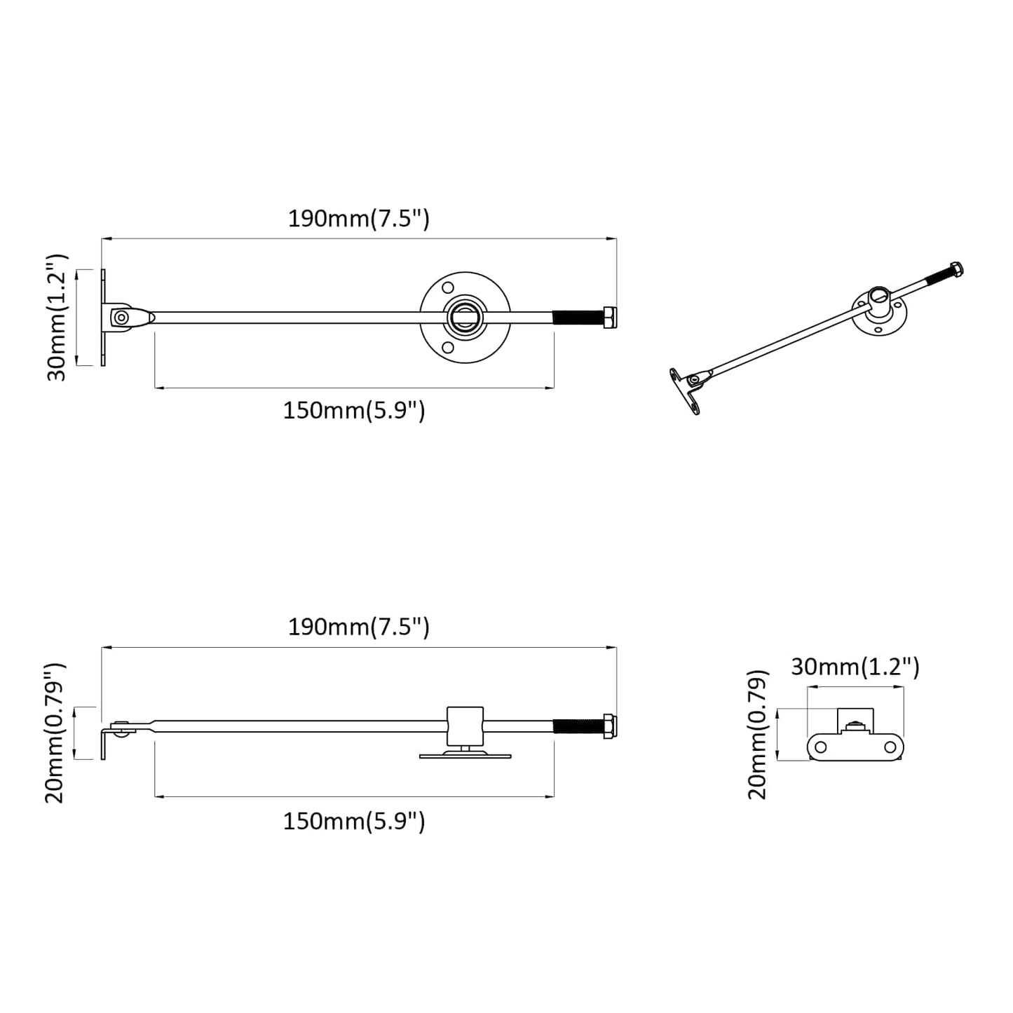 Struttura a Gas 12 pcs Argento 190 mm Ferro