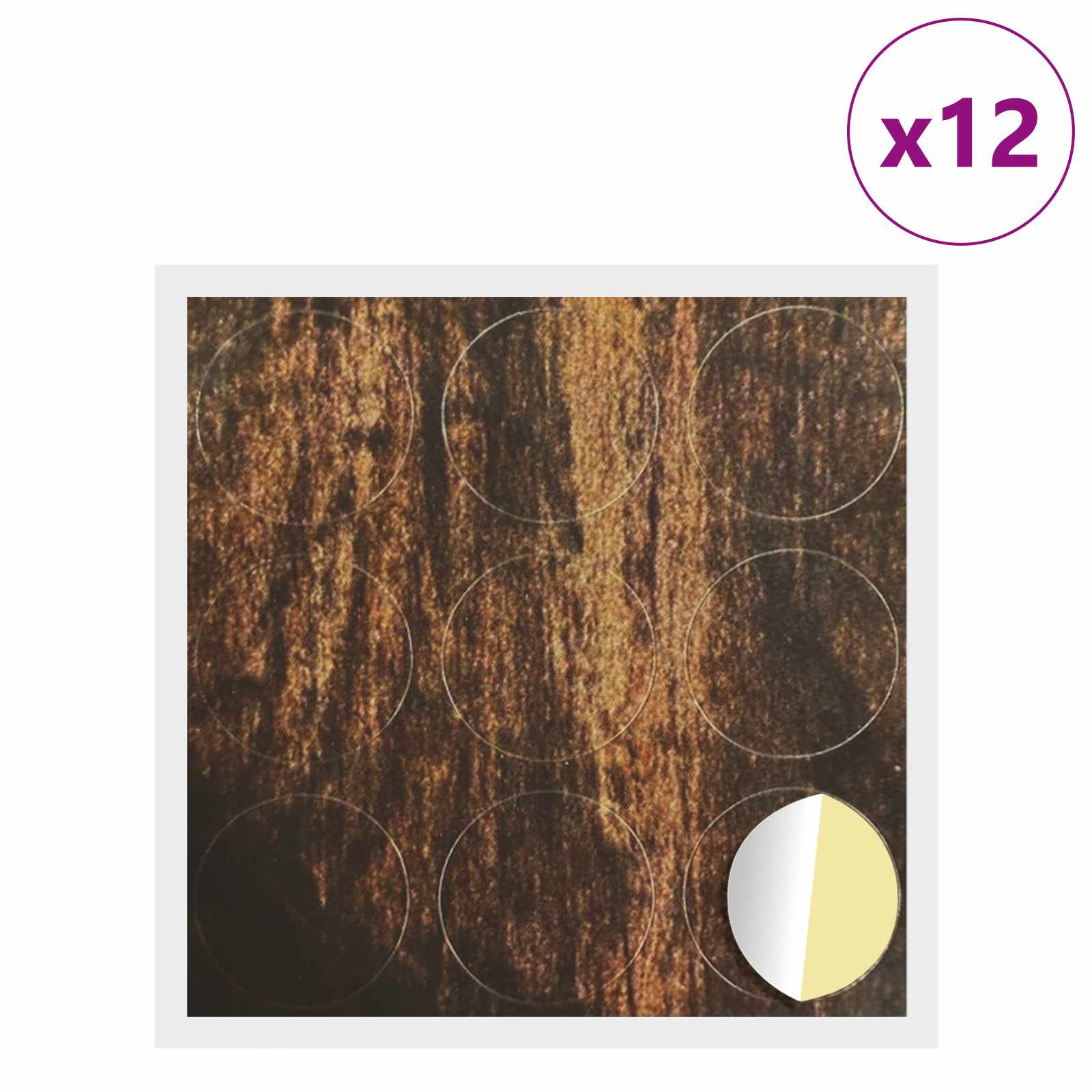 Copertura Vite Adesiva 12 pcs Legno vecchio Ø 20 x 0,5 mm | homemem39