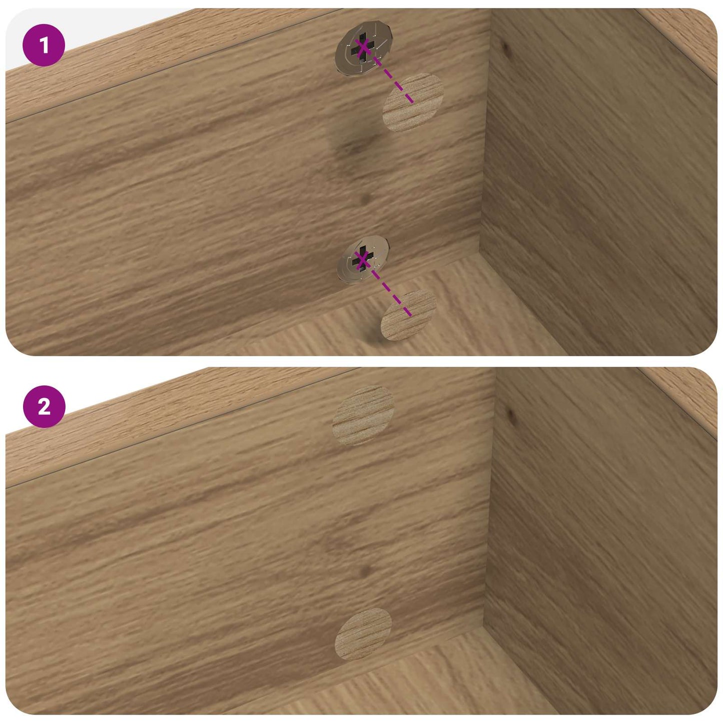 Copertura Vite Adesiva 12 pcs Rovere artigianale Ø 20 x 0,5 mm