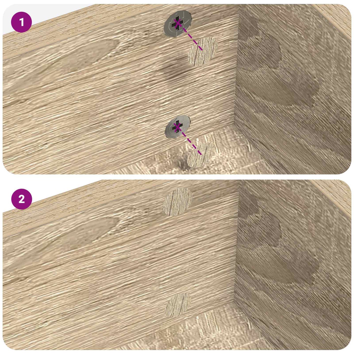 Copertura Vite Adesiva 12 pcs Rovere Sonoma Ø 20 x 0,5 mm