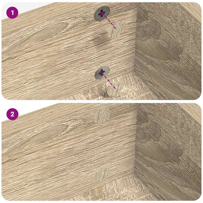 Copertura Vite Adesiva 12 pcs Rovere Sonoma Ø 20 x 0,5 mm