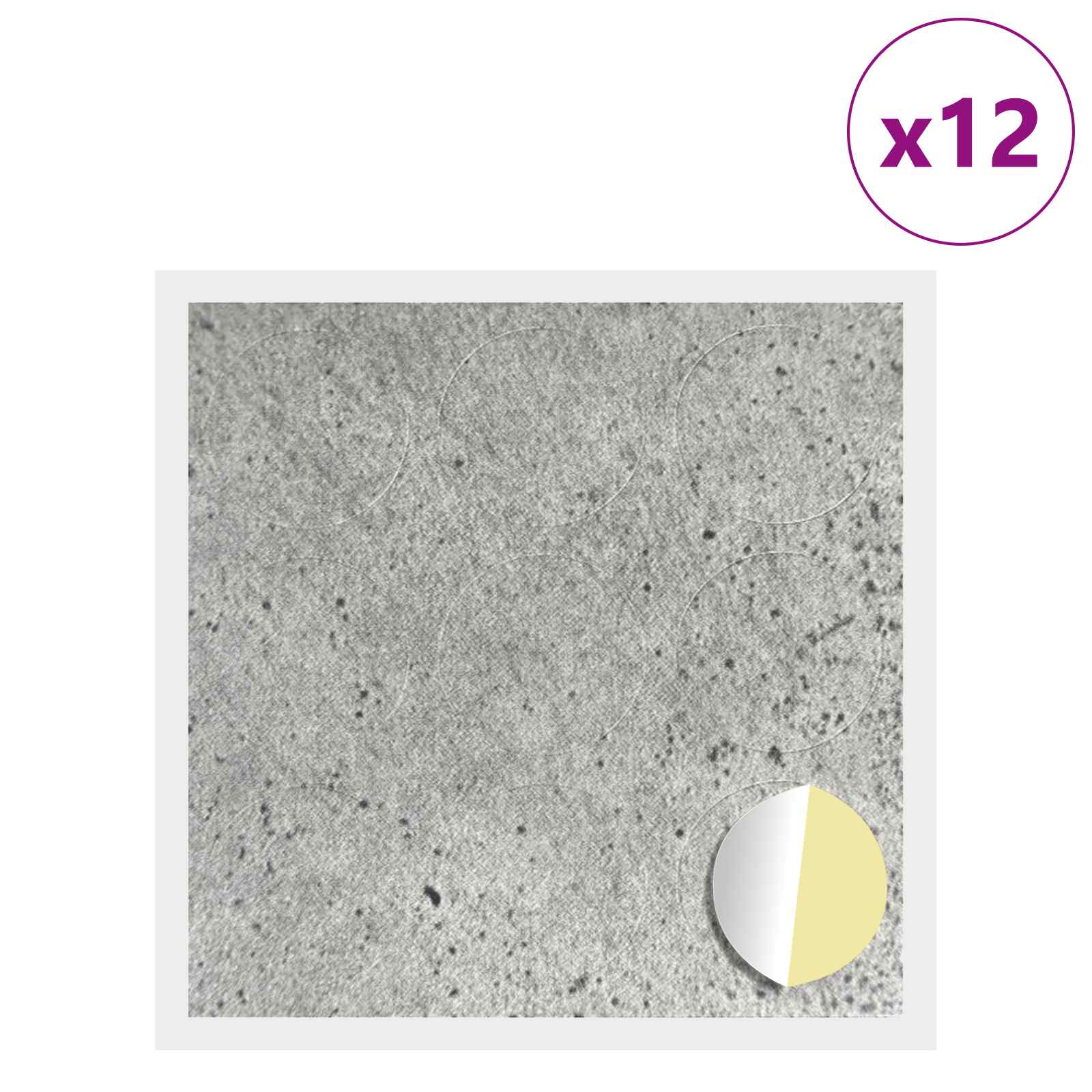 Copertura Vite Adesiva 12 pcs Grigio cemento Ø 20 x 0,5 mm | homemem39