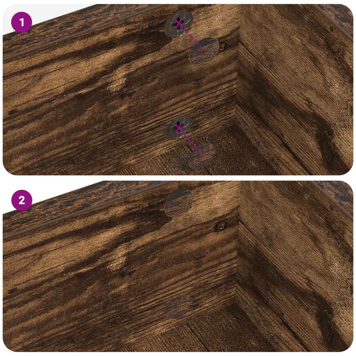 Copertura Vite Adesiva 12 pcs Rovere fumé Ø 20 x 0,5 mm